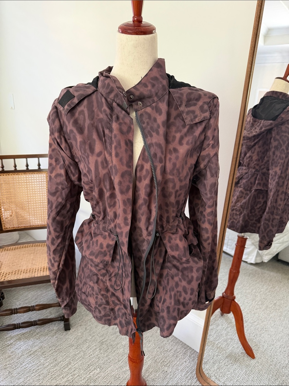 J. Crew Brown Leopard Print Utility Jacket